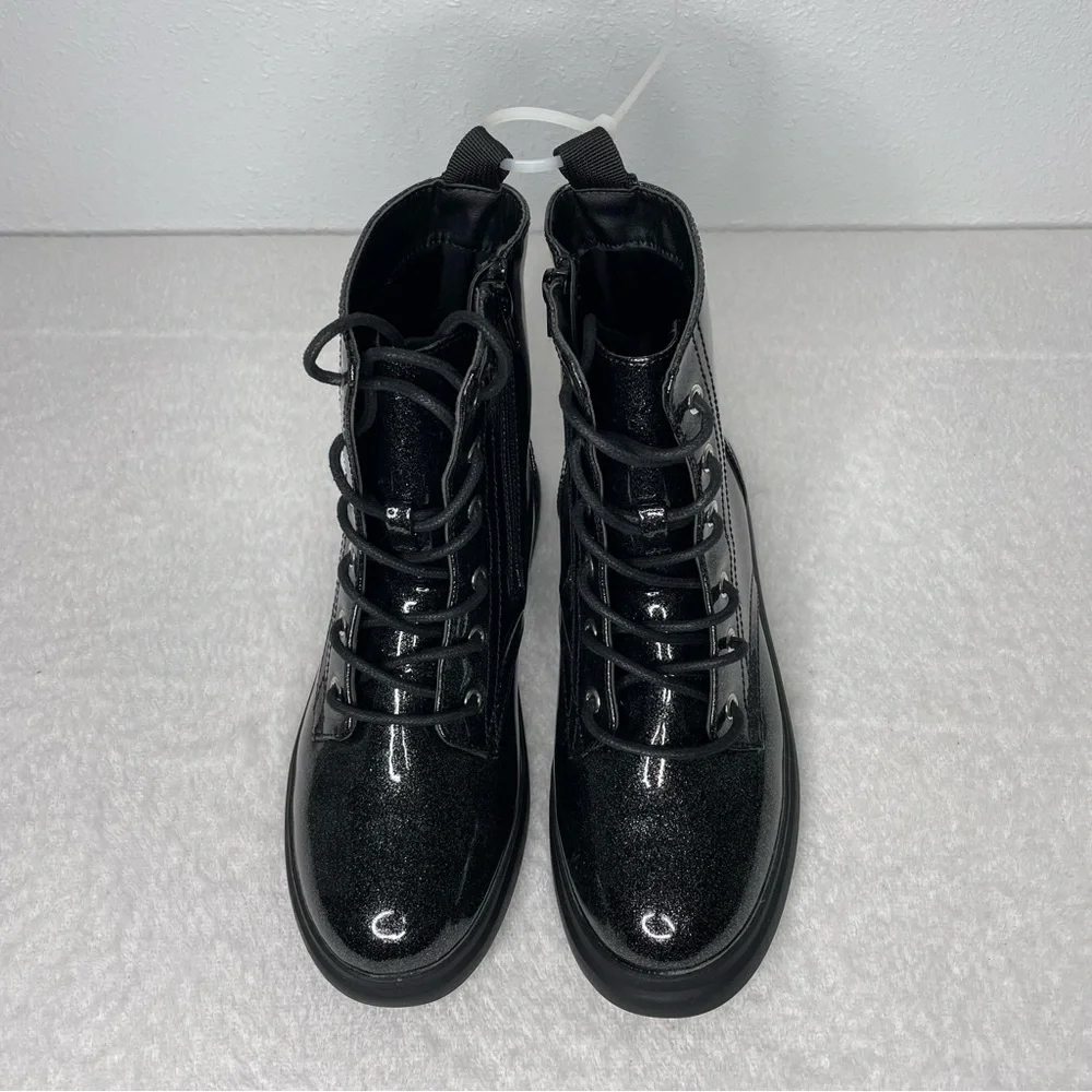 New DV by Dolce Vita Girl’s Colada Black Sparkle Ankle Boot size 5